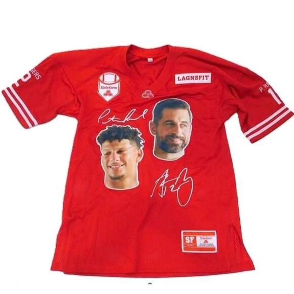 Allstate Promotional Chiefs Superbowl 2025 3-Peat Jersey Rodgers Mahomes Large - Picture 5 of 6